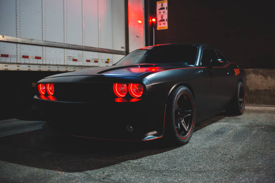 Dodge Challenger Black Sports Cars Wallpaper