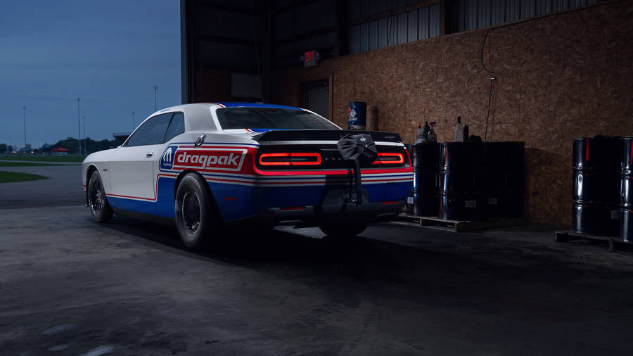 Dodge Challenger With Drag Pack Decal Wallpaper