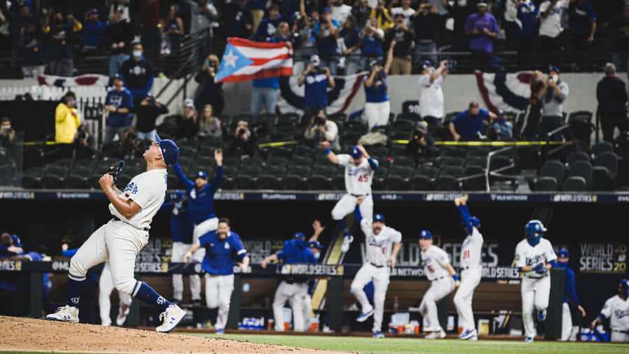 Dodgers Celebration World Series Victory Wallpaper