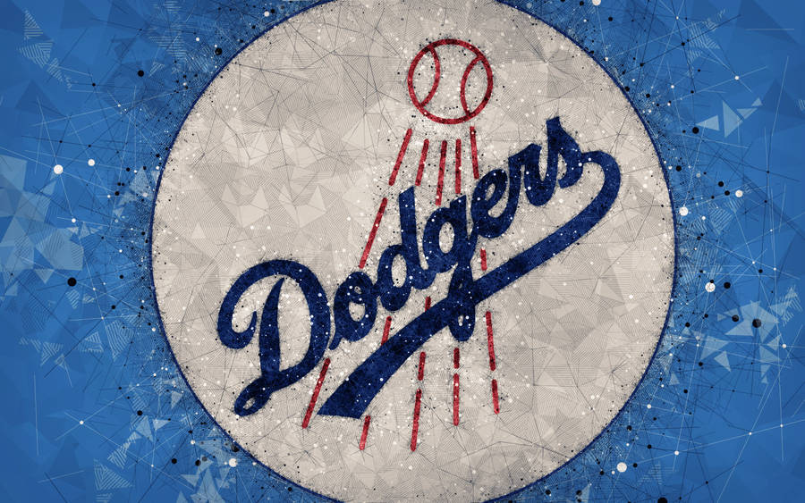 Dodgers Geometric Art Wallpaper