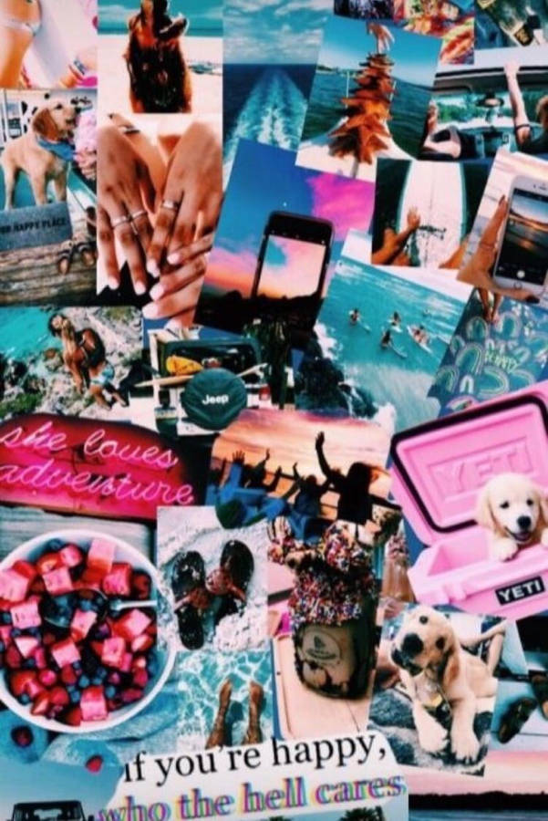 Dog Lover Aesthetic Collage Wallpaper