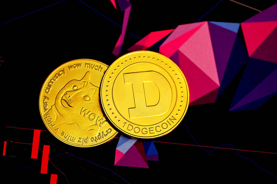 Dogecoin Meme Coins Polysphere Art Wallpaper