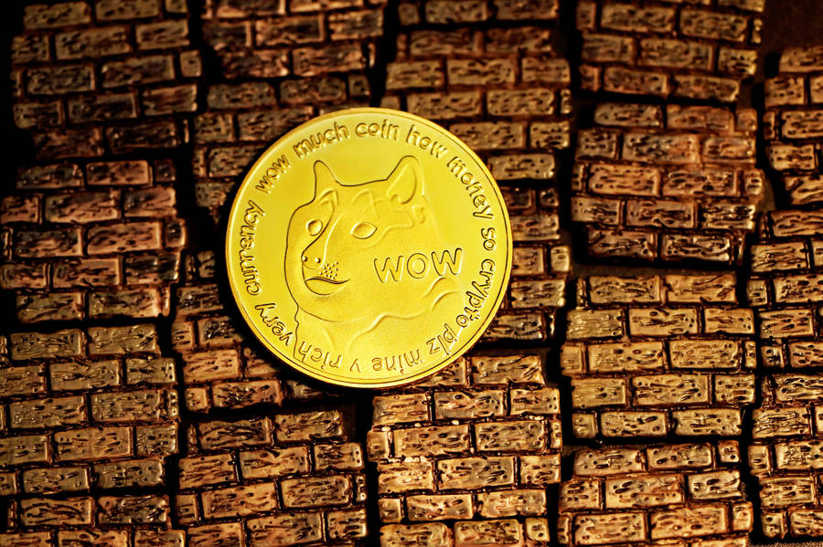 Dogecoin Split Bricks Wallpaper