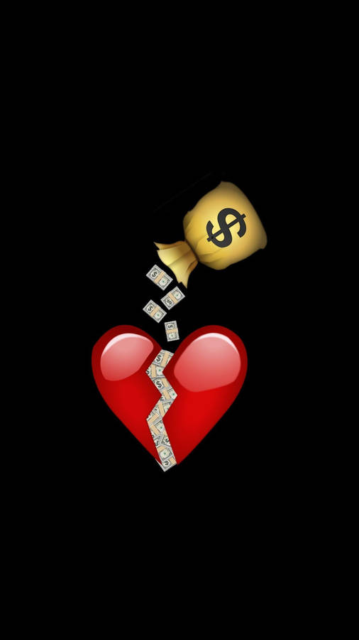 Dollar Broken Heart Wallpaper