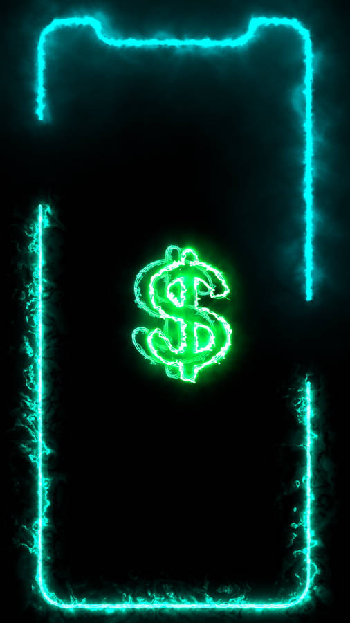 Dollar Sign Neon Aesthetic Iphone Wallpaper