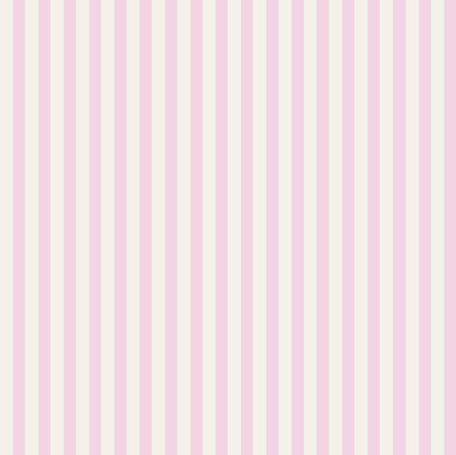 Dollhouse Pink White Stripes Wallpaper