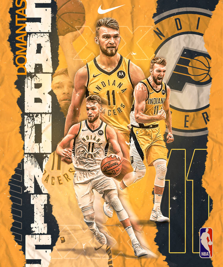 Domantas Sabonis Fan Art Collage Wallpaper