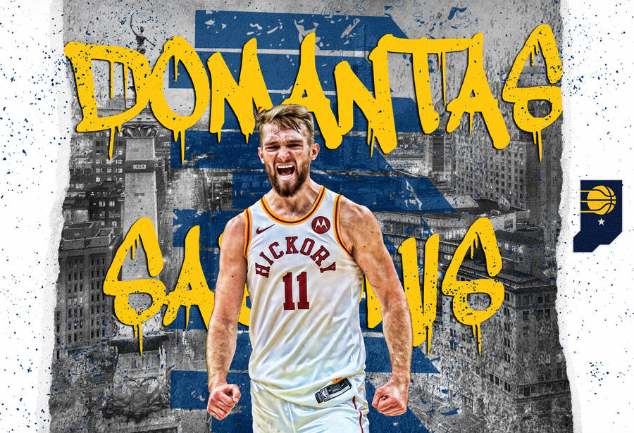 Domantas Sabonis Graffiti Art Wallpaper