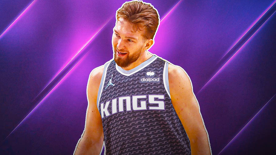 Domantas Sabonis Kings Jersey Wallpaper