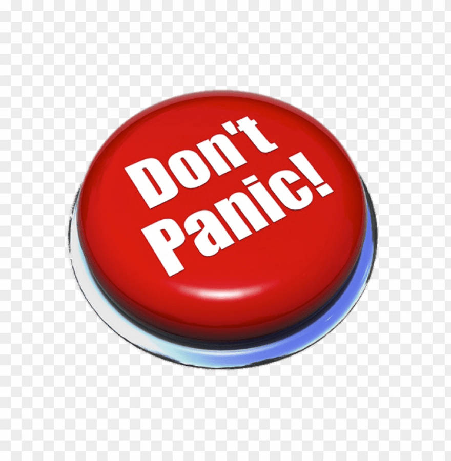 Don’t Panic! Red Button Wallpaper