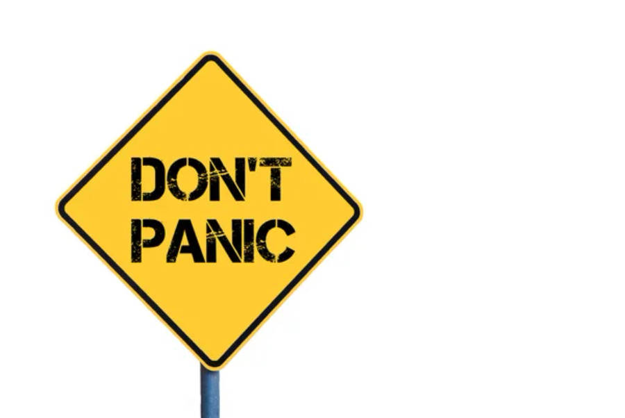 Don’t Panic Signpost Wallpaper