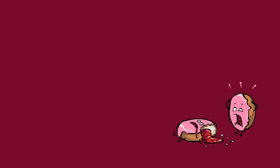 Donut Funny Desktop Wallpaper