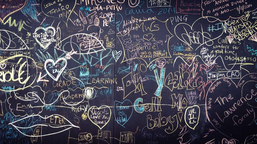 Doodle Chalkboard Art Wallpaper