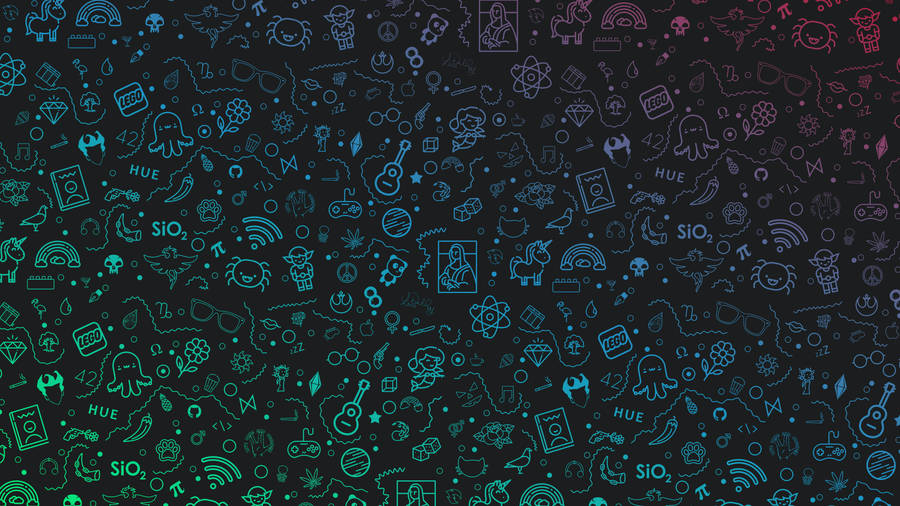 Doodle Glowing Artwork Wallpaper