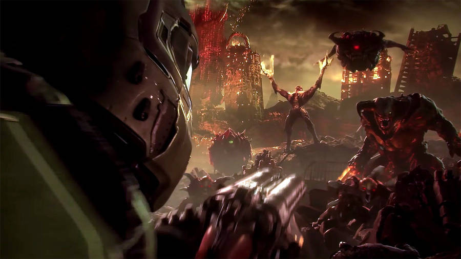Doom Eternal Game Backdrop Wallpaper