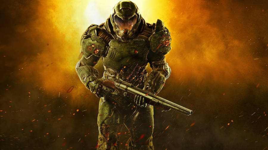 Doomguy Doom 2016 Cover Wallpaper