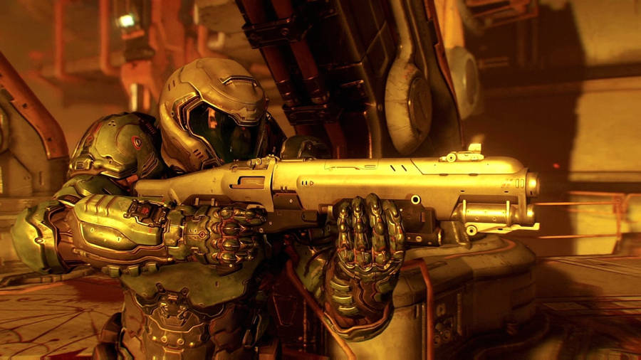 Doomguy Doom Weapon Gun Wallpaper