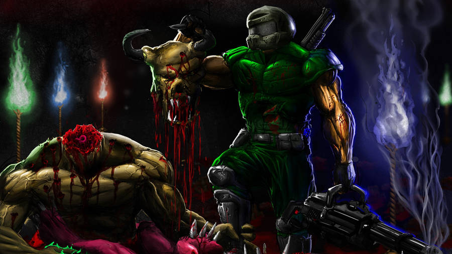 Doomguy Gameplay Brutal Doom Wallpaper