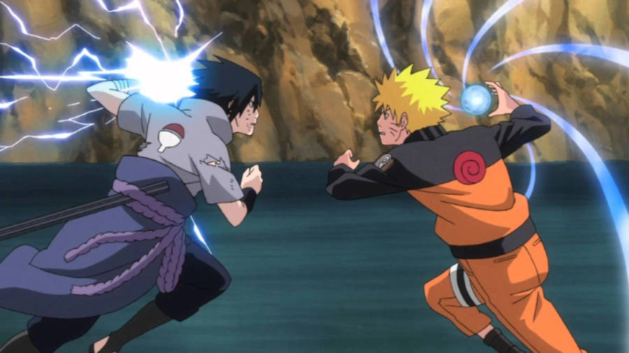 Dope Anime Naruto Vs Sasuke Wallpaper