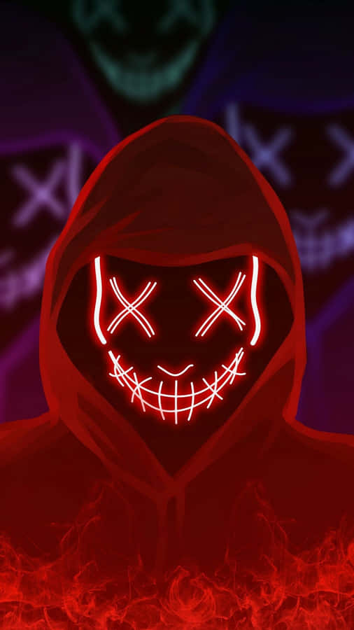 Dope Gangster In Red Hoodie Wallpaper