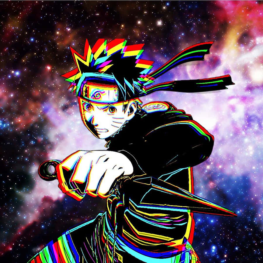 Dope Naruto Glitch Art Design Wallpaper