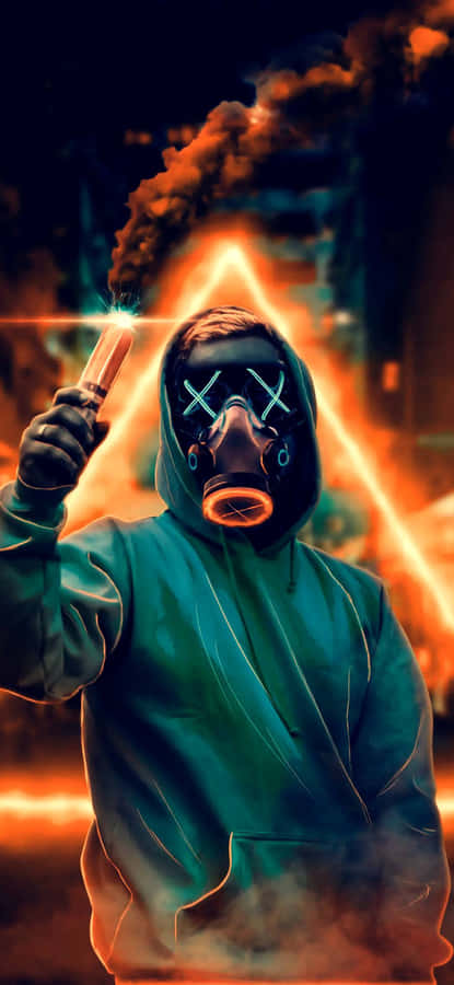 Dope Ps4 Man In Mask Wallpaper