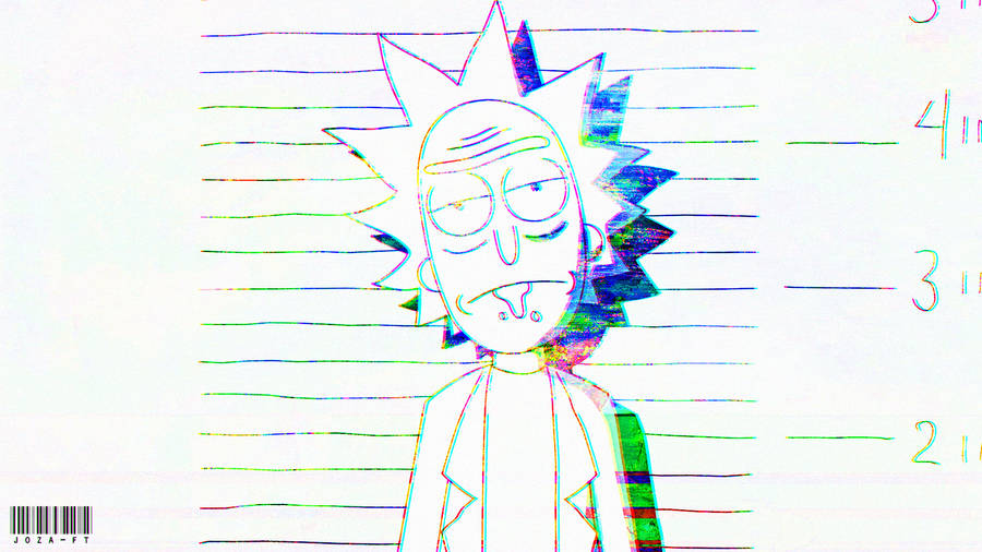 Dope Rick And Morty Mug Shot Wallpaper