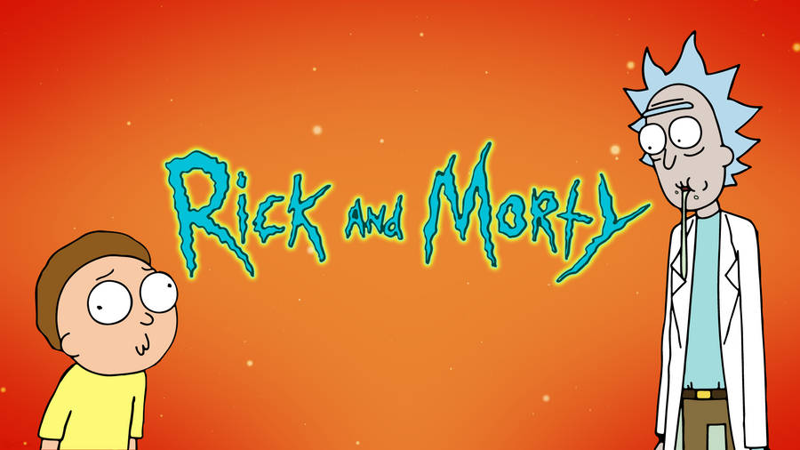 Dope Rick And Morty Orange Obb Wallpaper