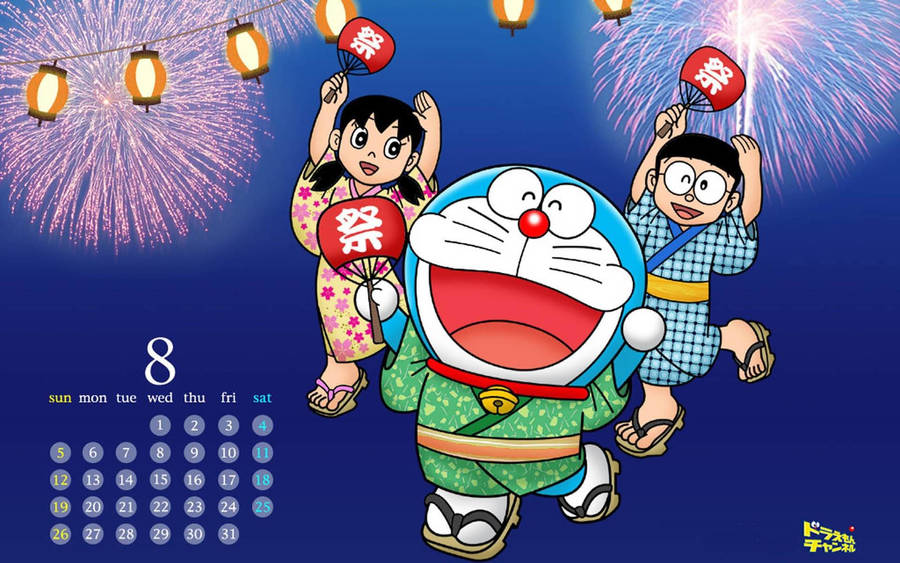 Doraemon In Calendar Wallpaper