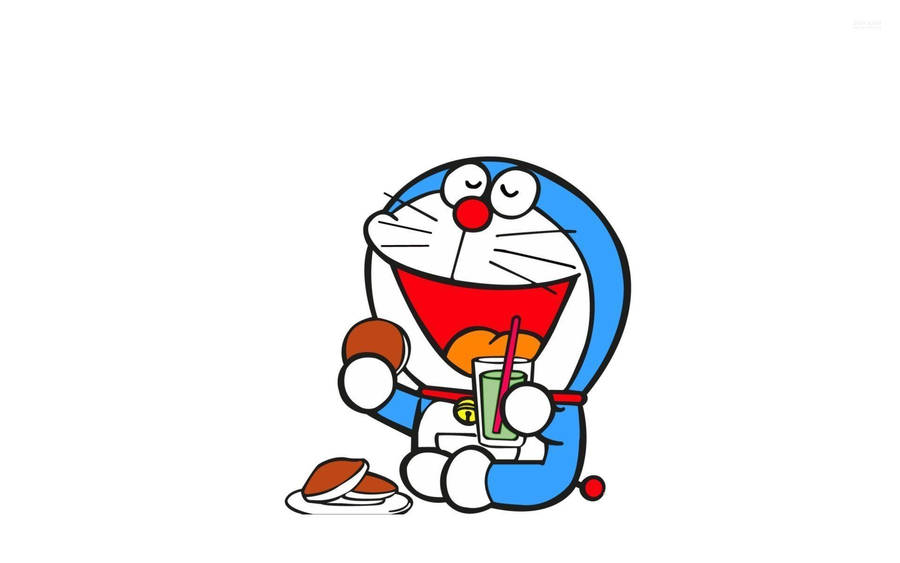 Doraemon Minimalist Art Wallpaper