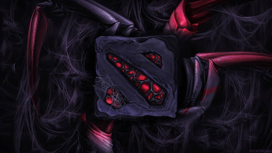 Dota 2 Logo Creepy Red Wallpaper