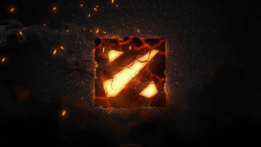 Dota 2 Logo Embers Wallpaper