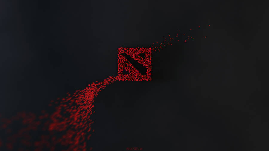 Dota 2 Logo Red Dots Wallpaper