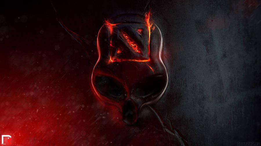 Dota 2 Logo Skull Wallpaper