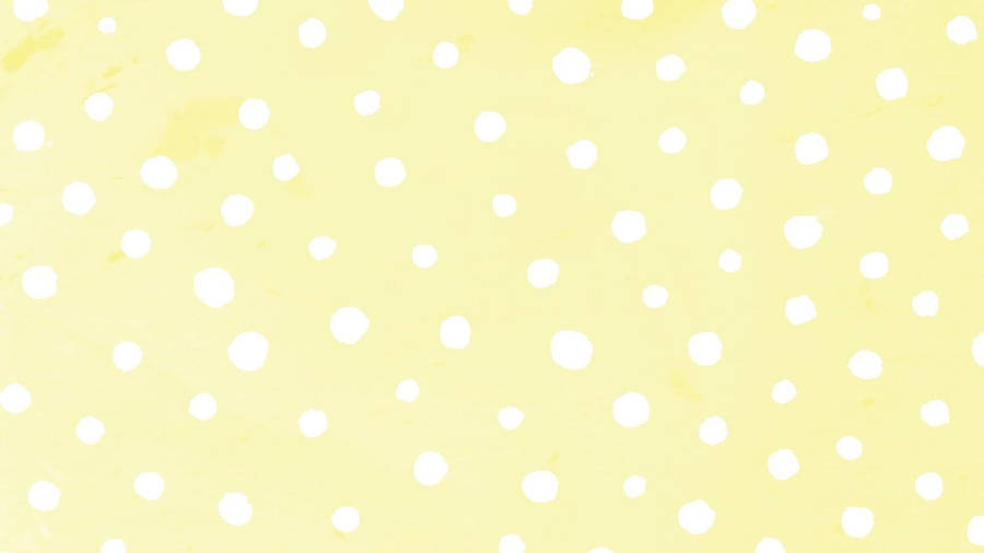 Dotted Cute Pastel Yellow Aesthetic Wallpaper