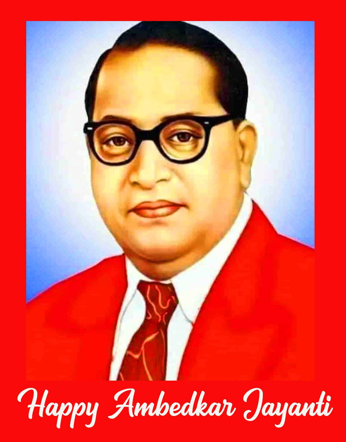 Dr Babasaheb Ambedkar In Red Wallpaper