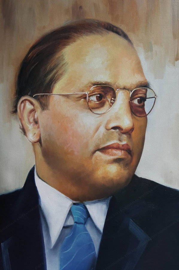 Dr Babasaheb Ambedkar Side View Painting Wallpaper