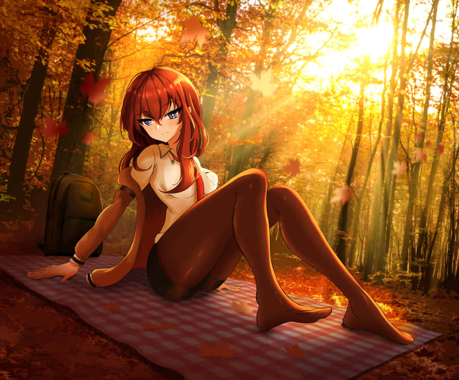 Dr. Kurisu Makise Lost In Thought - A Genius Neuroscientist Of Steins Gate. Wallpaper