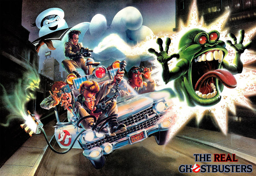 Dr. Peter Venkman, Winston Zeddemore, Ray Stantz And Egon Spengler, The Real Ghostbusters Wallpaper