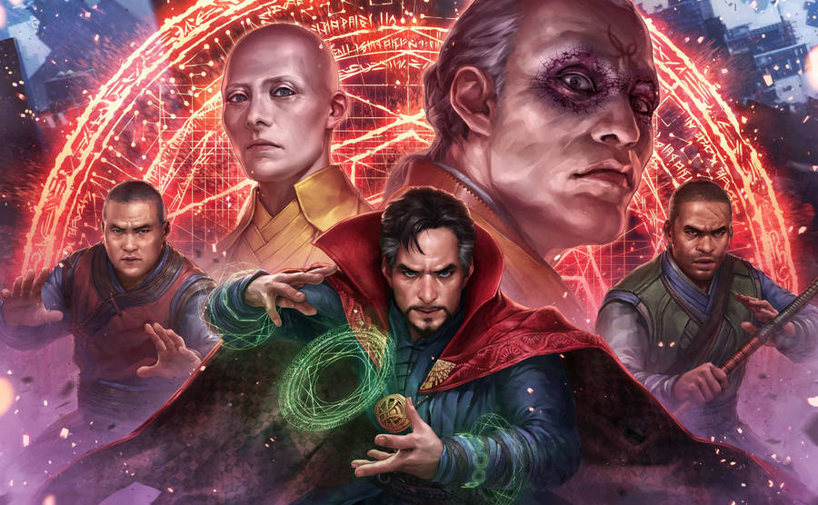 Dr. Strange Crew Marvel Laptop Wallpaper