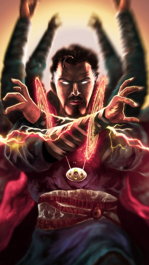 Dr Strange Four Arms At Back Wallpaper