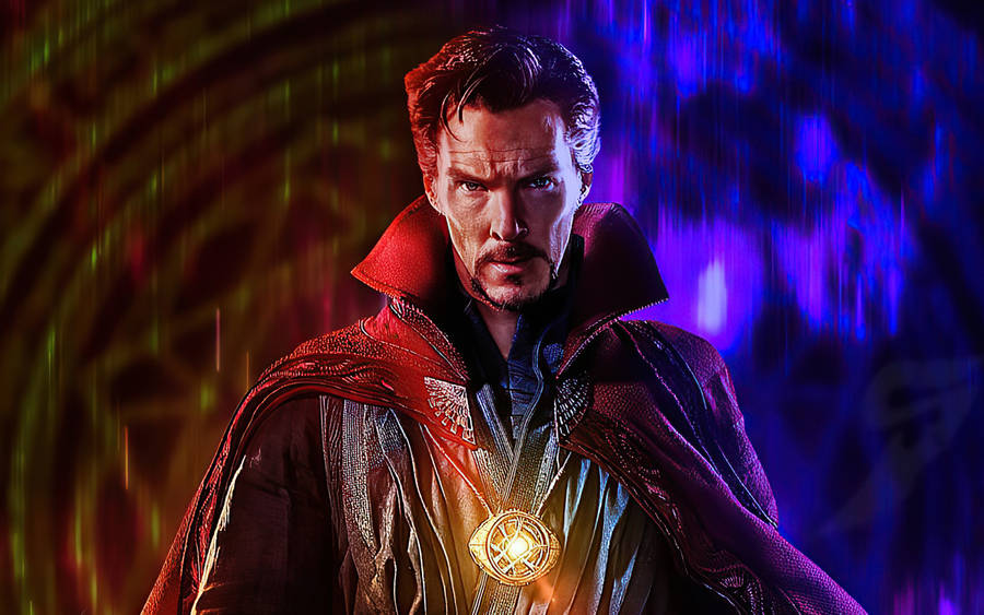 Dr Strange Red And Blue Wallpaper