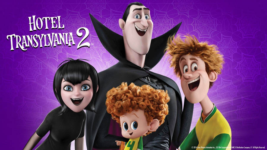 Dracula With Family Hotel Transylvania 2 Poster Wallpaper