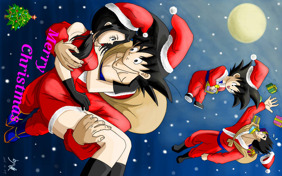 Dragon Ball Anime Christmas Wallpaper