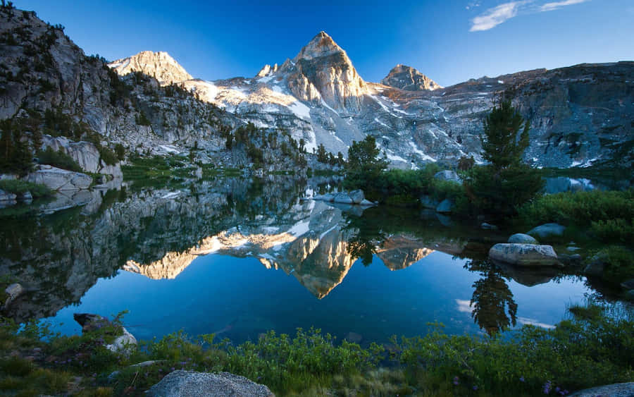 Dragon Lake Rocky Mountain Landscape Wallpaper