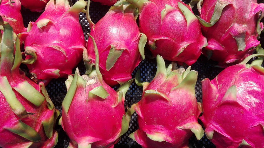 Dragonfruit Market Fruit Stand Photography Wallpaper