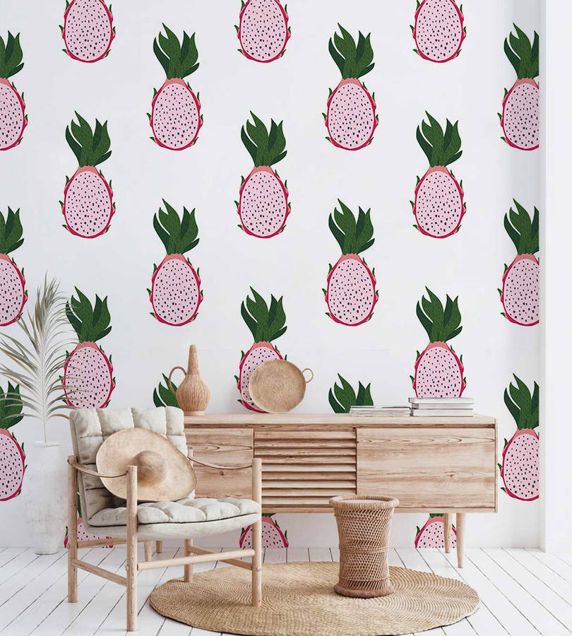 Dragonfruit Wall Pattern Background Photography Wallpaper