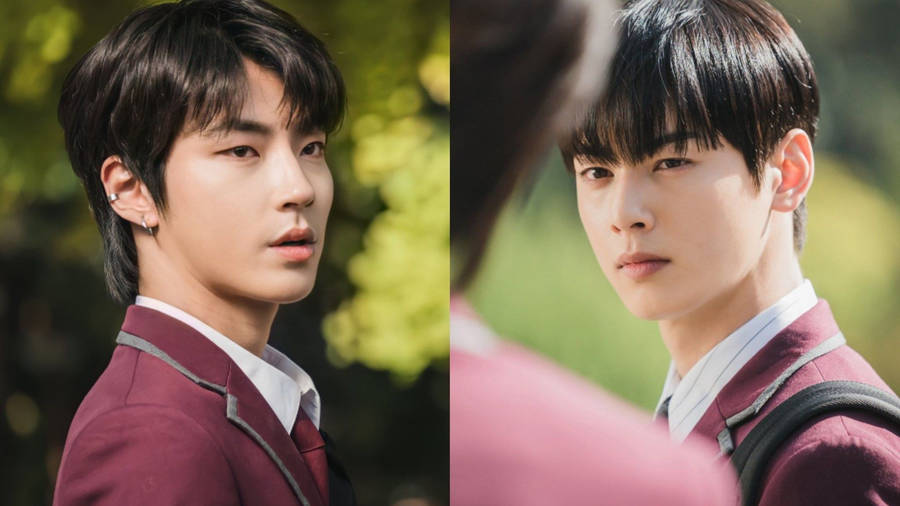 Dramatic Gaze - A Candid Shot Of Cha Eun Woo Wallpaper