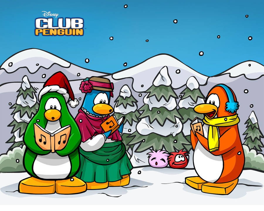 Drawing Of Club Penguin Mascot Wallpaper