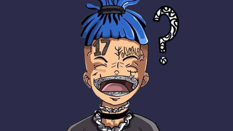 Drawing With Blue Hair Xxxtentacion Bad Wallpaper